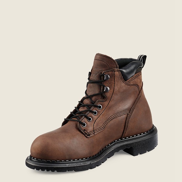 Red Wing Safety Boots Supersole® - 6-Inch Waterproof Toe Metguard - Brune/Svart - Herre 1496-OSKQY